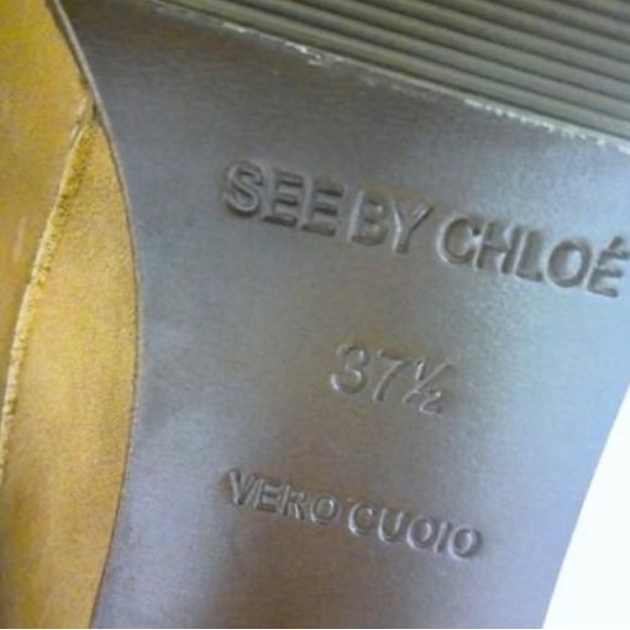 HP 🥰💕🎉❤️ EUC SEE BY CHLOE ultra high boots size 37.5/7 - Picture 8 of 8